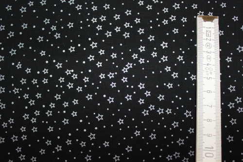 Designer- Baumwollstoff Be Colourful Silver Star Black (10 cm)